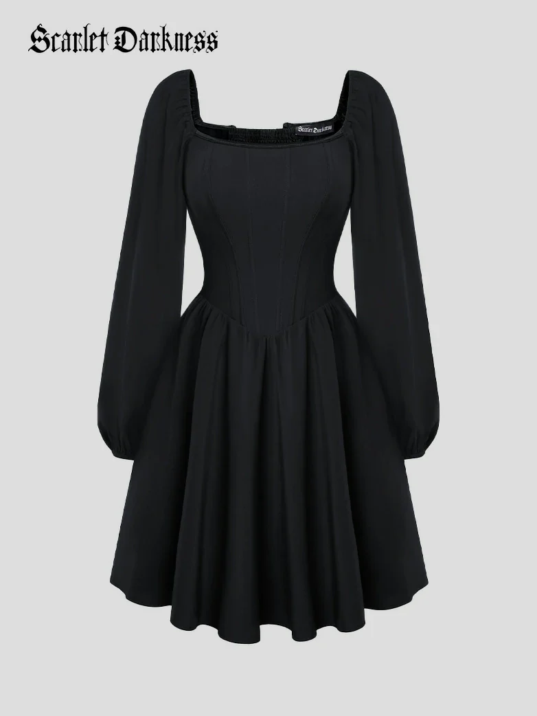 Victorian Cocktail Party Corset Dress with Pockets