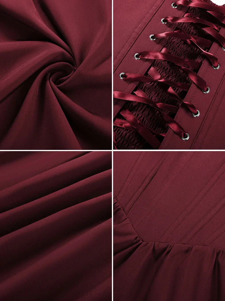 Victorian Cocktail Party Corset Dress with Pockets - Image 11
