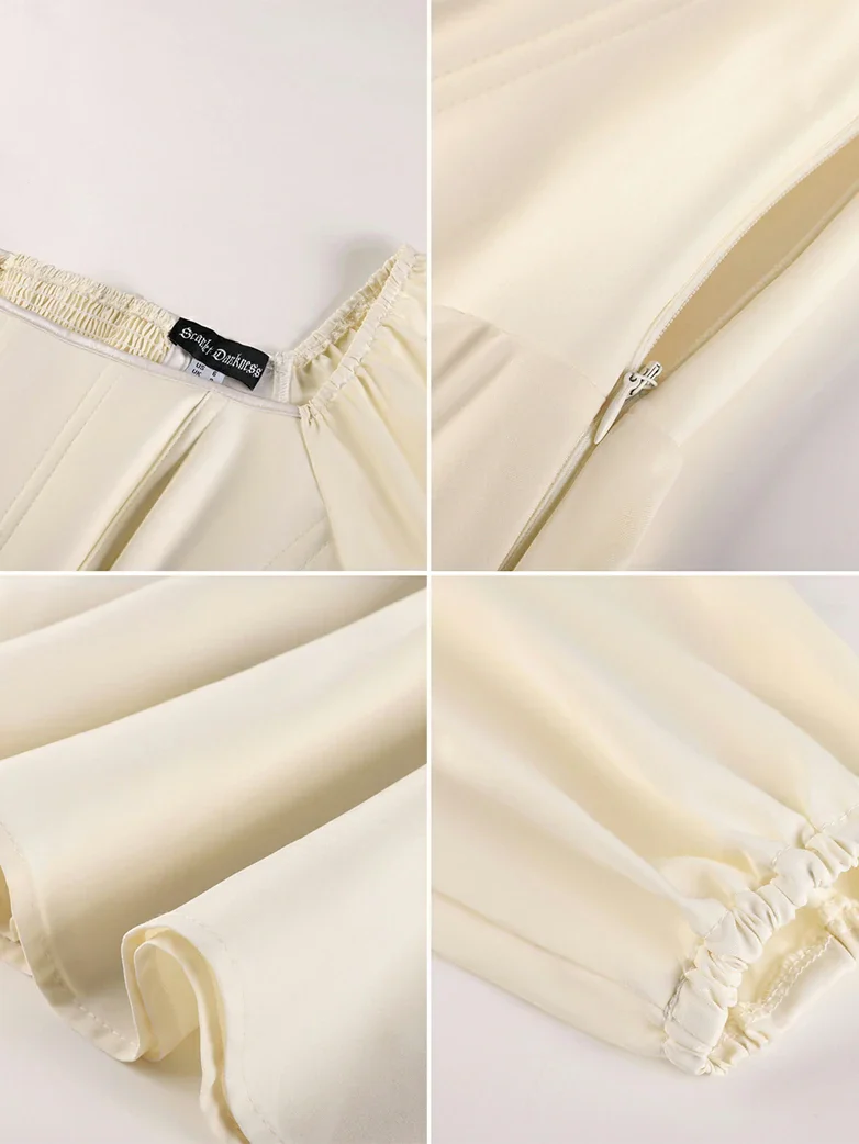 Victorian Cocktail Party Corset Dress with Pockets - Image 35