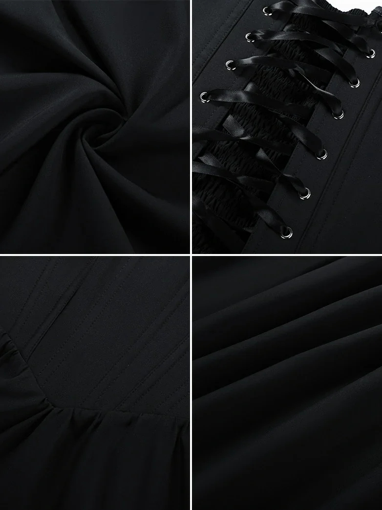 Victorian Cocktail Party Corset Dress with Pockets - Image 5