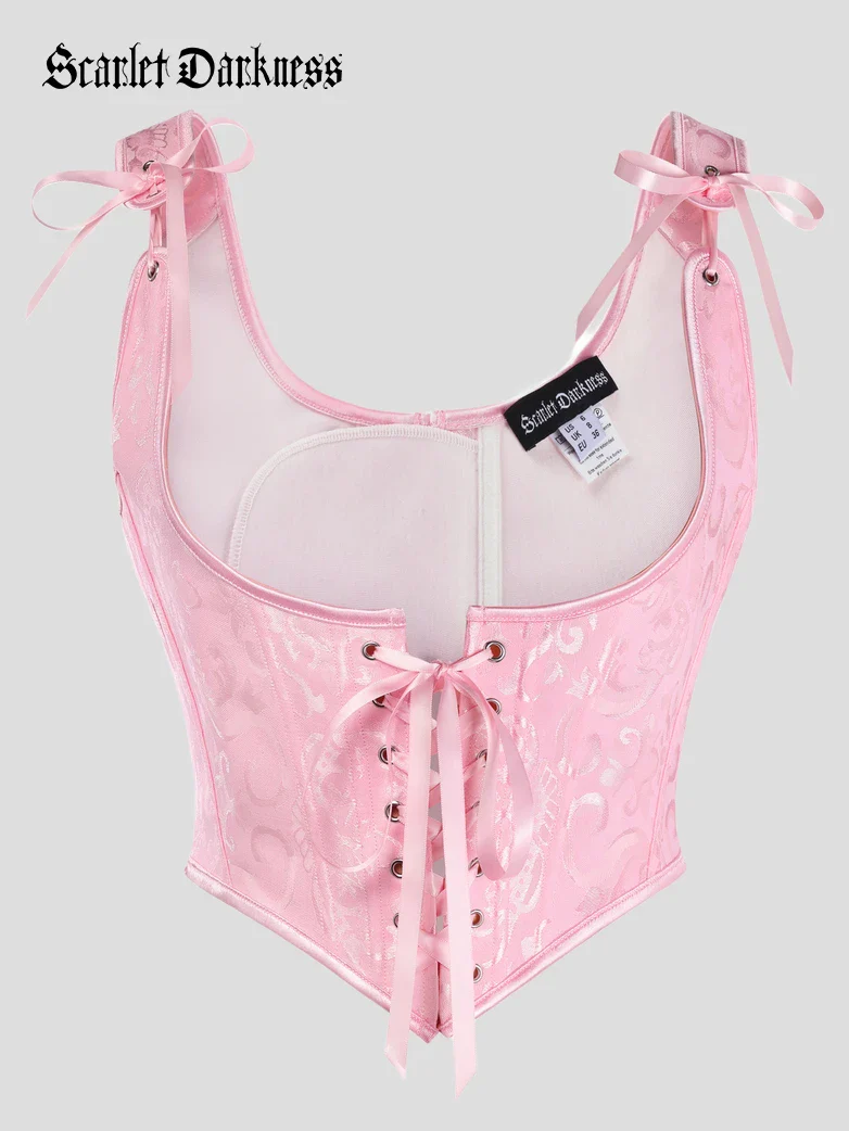 Renaissance Jacquard Under bust Corset for Fairy Cosplay - Image 8
