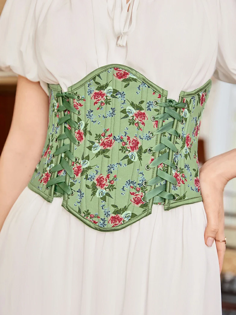 Women Renaissance Corset Belt with Side Straps - Image 12