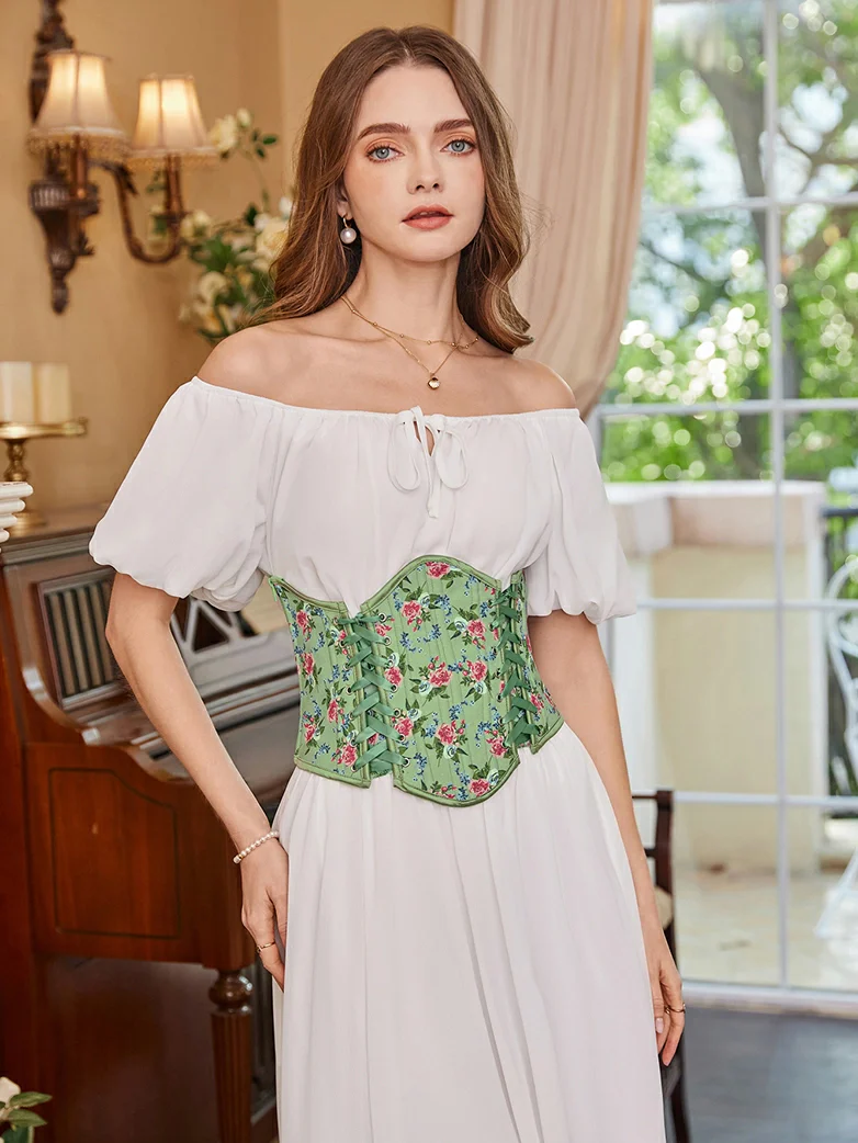 Women Renaissance Corset Belt with Side Straps - Image 13