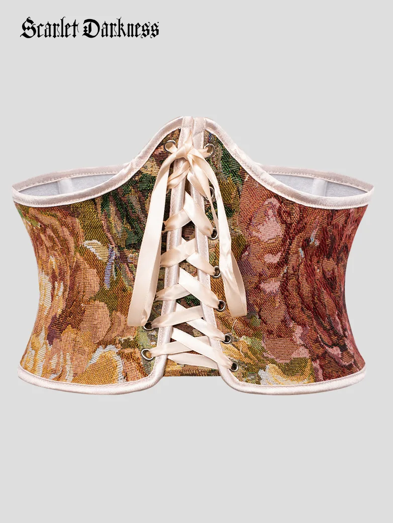 Renaissance Corset Women Lace-up Waist Belt with Zip - Image 10