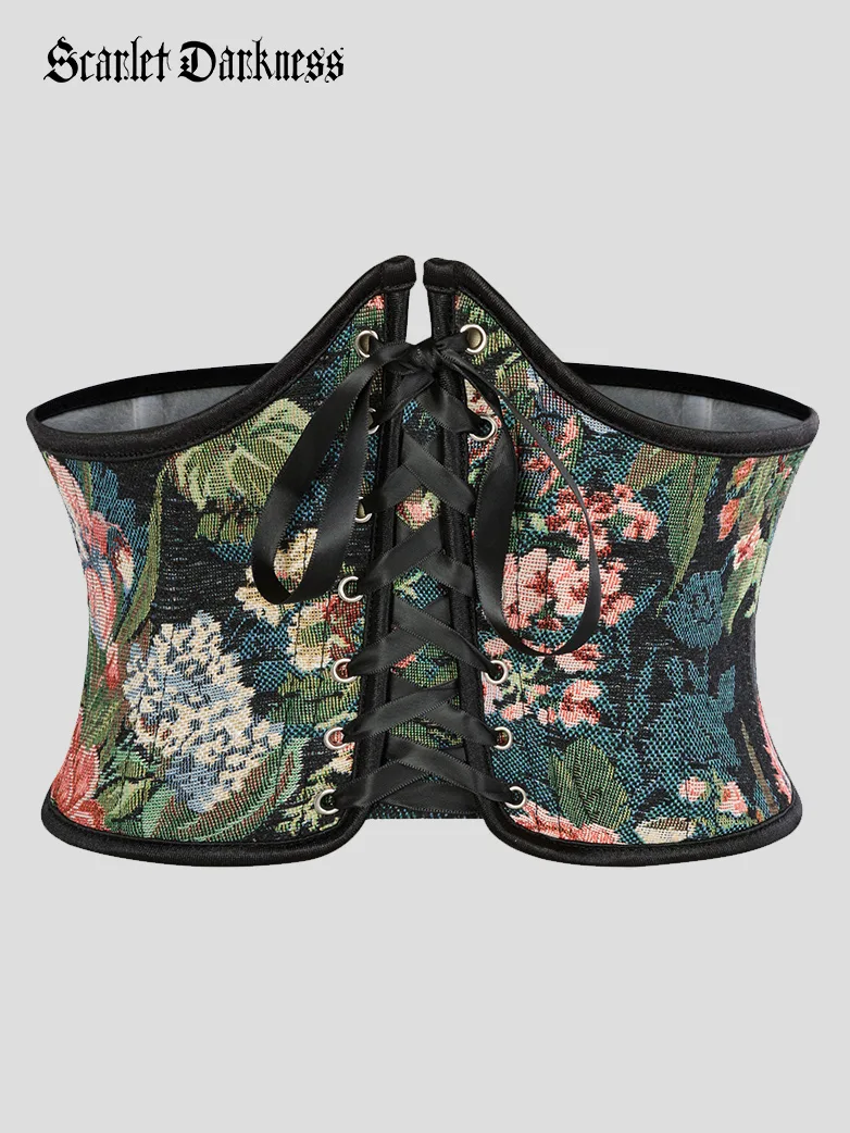 Renaissance Corset Women Lace-up Waist Belt with Zip - Image 20