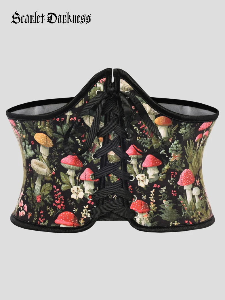 Renaissance Corset Women Lace-up Waist Belt with Zip - Image 3
