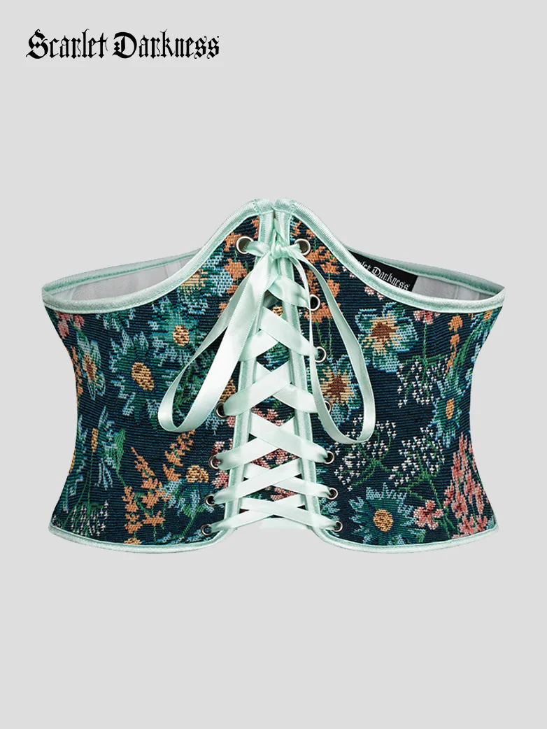 Renaissance Corset Women Lace-up Waist Belt with Zip - Image 37