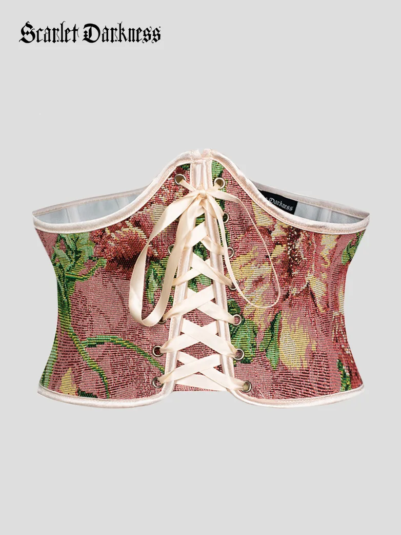 Renaissance Corset Women Lace-up Waist Belt with Zip - Image 39