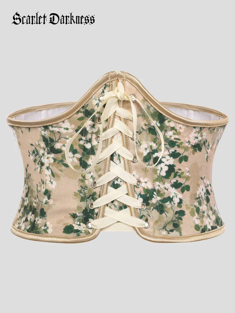 Renaissance Corset Women Lace-up Waist Belt with Zip - Image 45