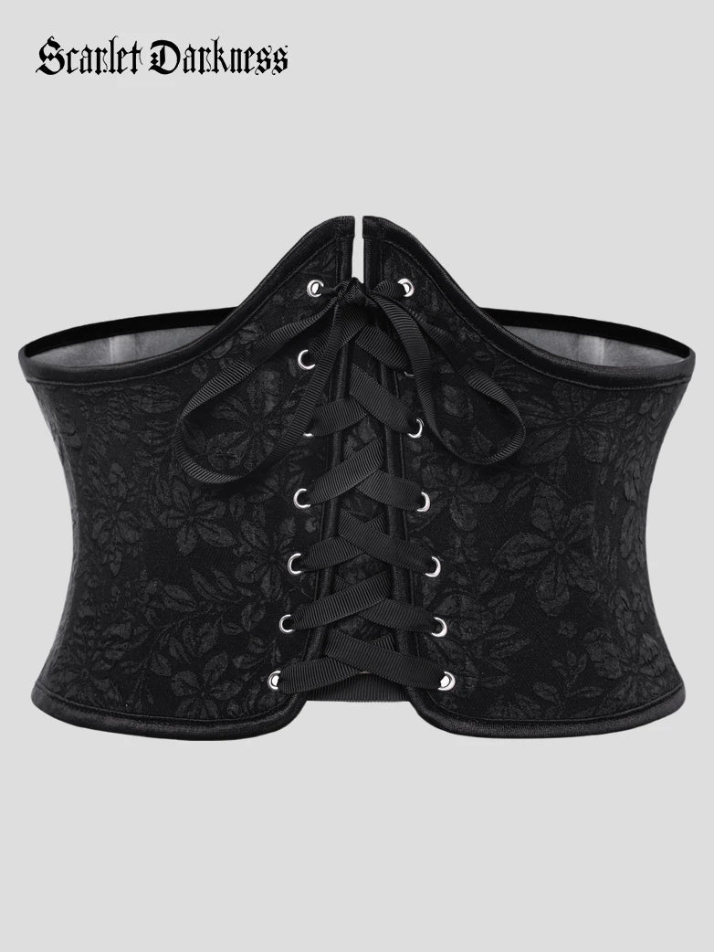 Renaissance Corset Women Lace-up Waist Belt with Zip - Image 47
