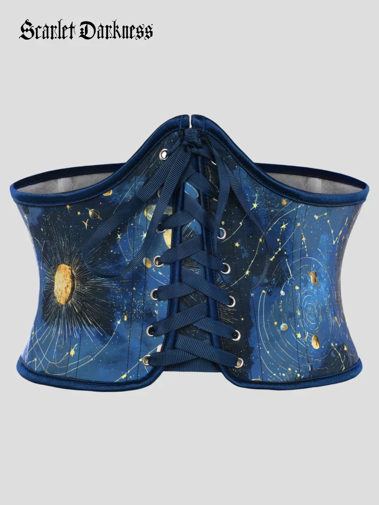 Renaissance Corset Women Lace-up Waist Belt with Zip - Image 5