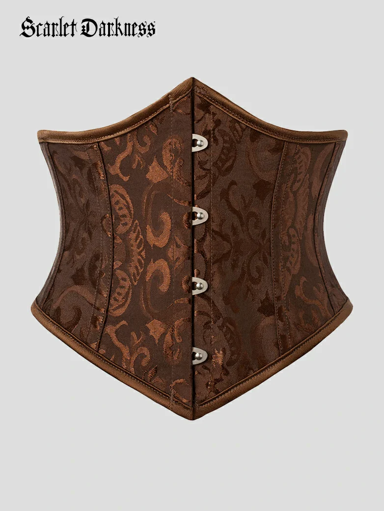 Renaissance Waist Corset Cincher with Metal Hook - Image 24