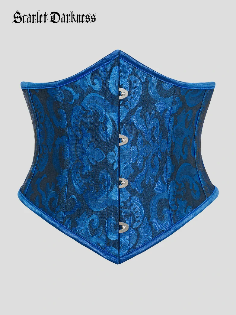 Renaissance Waist Corset Cincher with Metal Hook - Image 35
