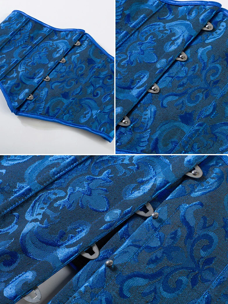 Renaissance Waist Corset Cincher with Metal Hook - Image 37