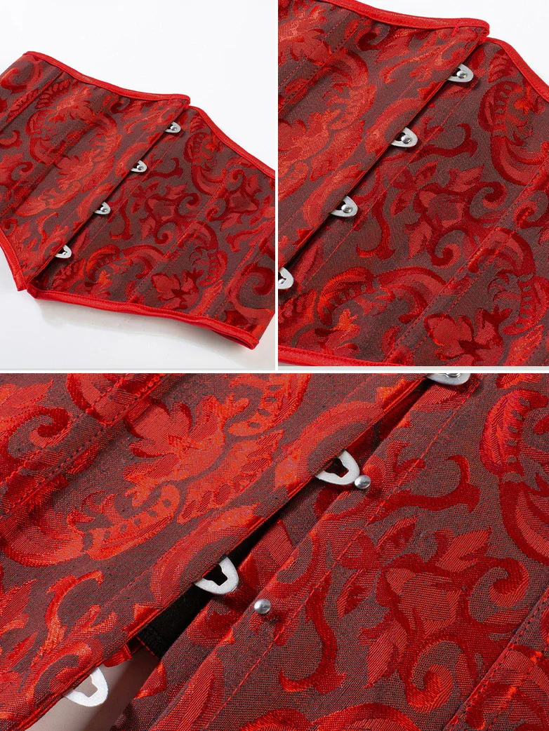 Renaissance Waist Corset Cincher with Metal Hook - Image 39