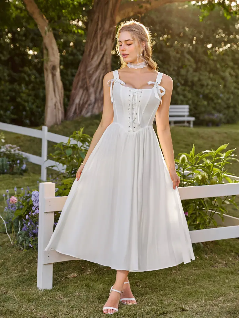 Fantasy Fairy Renaissance Corset Dress Spring Pocket Dress - Image 12