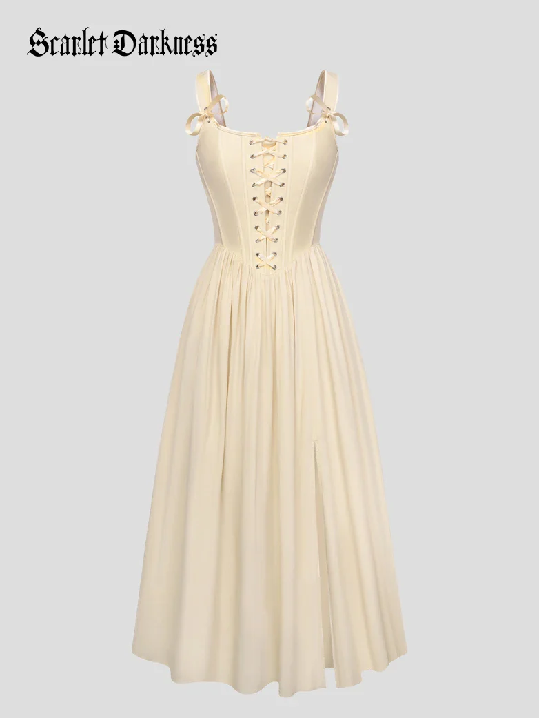 Fantasy Fairy Renaissance Corset Dress Spring Pocket Dress - Image 7