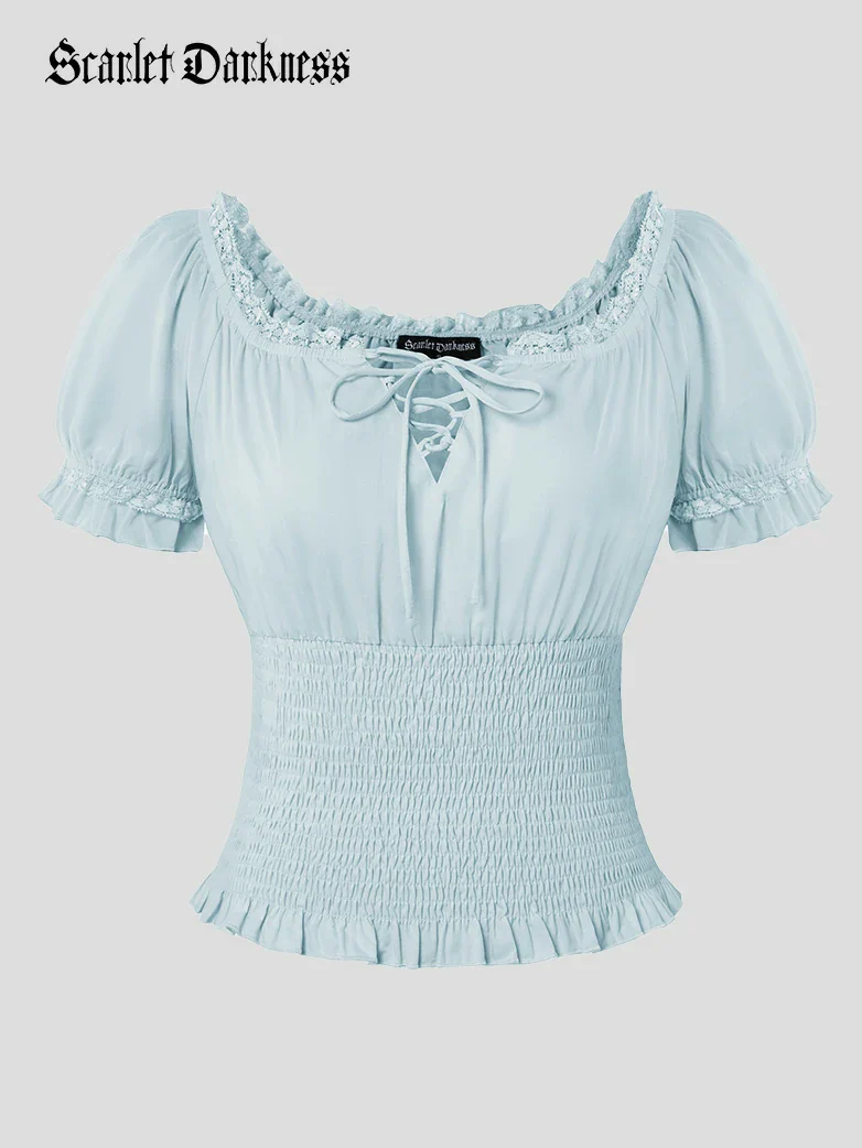 Women Renaissance Cotton Off Shoulder Tops - Image 18