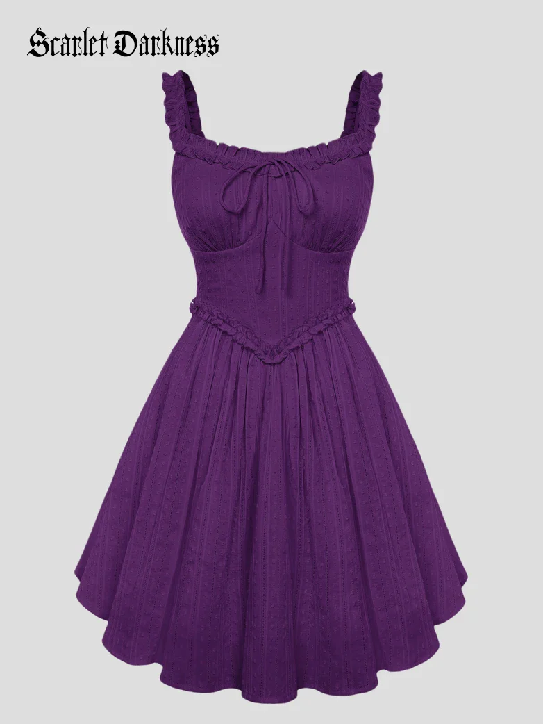 100% Cotton Spring Milkmaid Dress with Pockets - Image 52