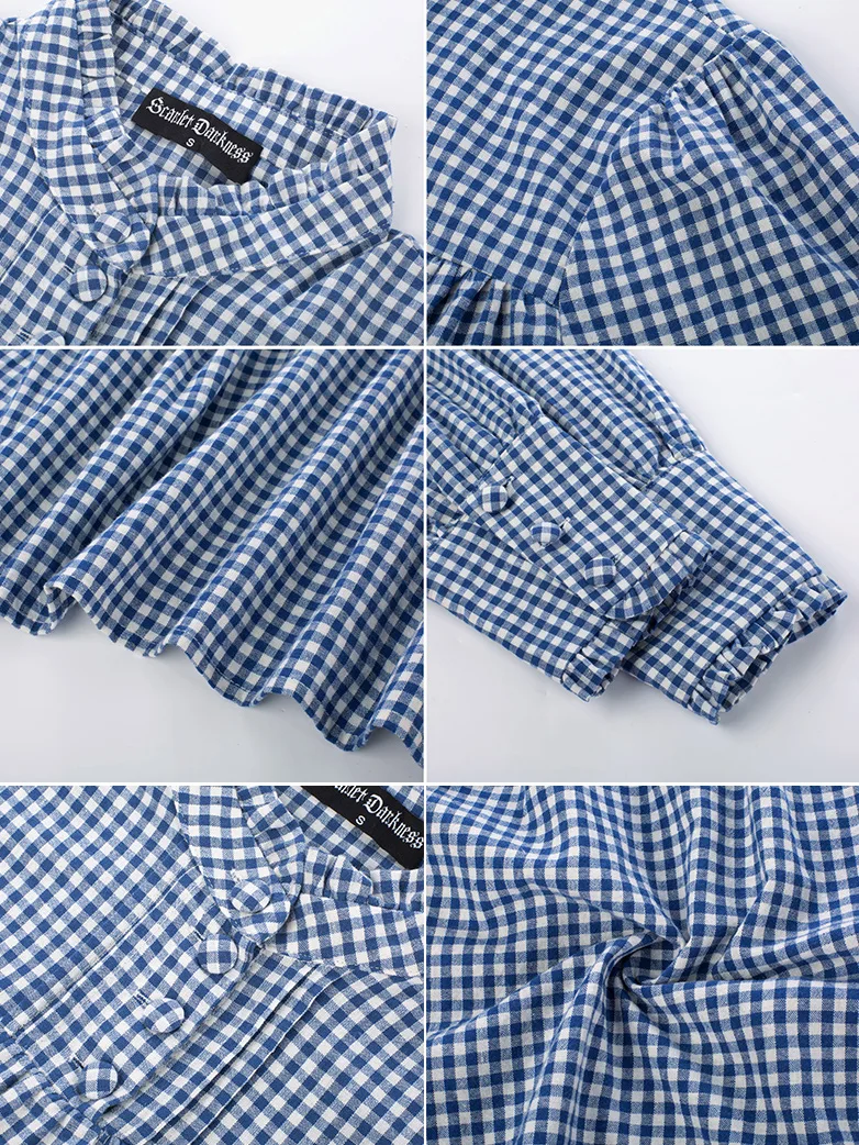 Classic Victorian Cotton Stand Collar Renaissance Tops - Image 27