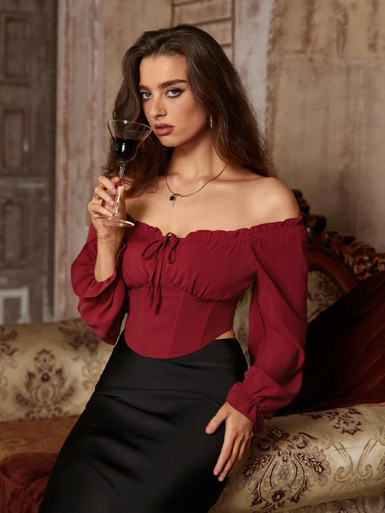 Women Renaissance Cropped Length Tops - Image 20