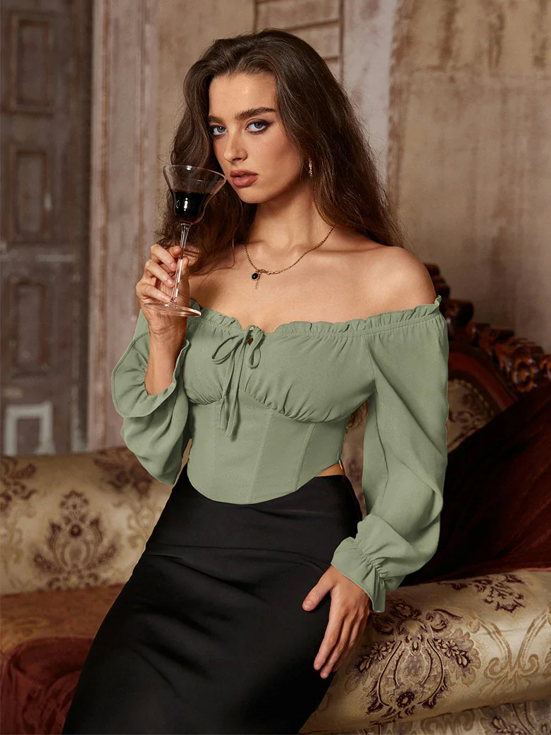 Women Renaissance Cropped Length Tops - Image 38