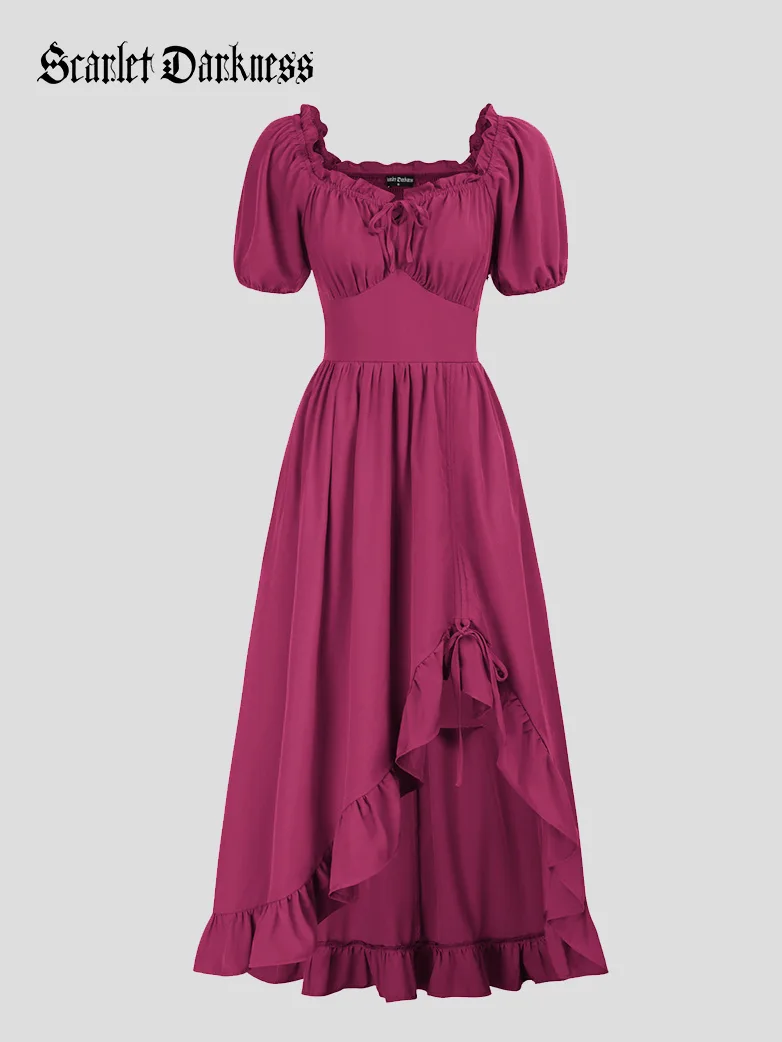 Victorian Fairy Dress with Drawstring and Pockets - Image 32