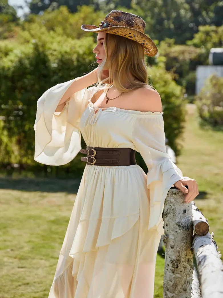 Renaissance Double Buckle Waist Belt Wide Waistband - Image 12