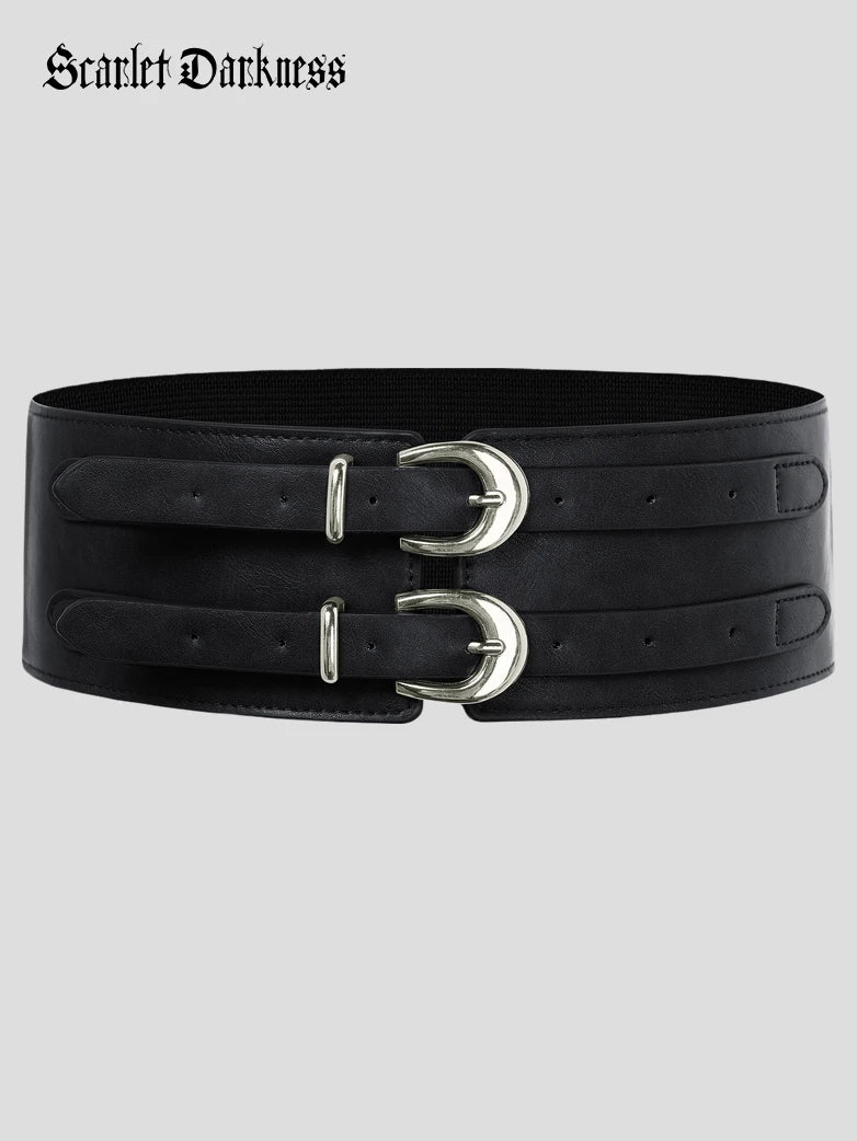Renaissance Double Buckle Waist Belt Wide Waistband - Image 17