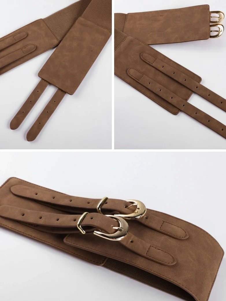 Renaissance Double Buckle Waist Belt Wide Waistband - Image 24