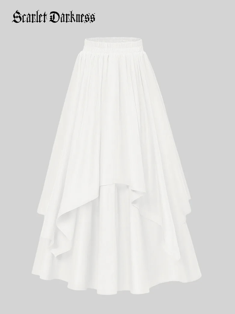 Dual-Layer Renaissance Pocket Swing Maxi Skirt - Image 10