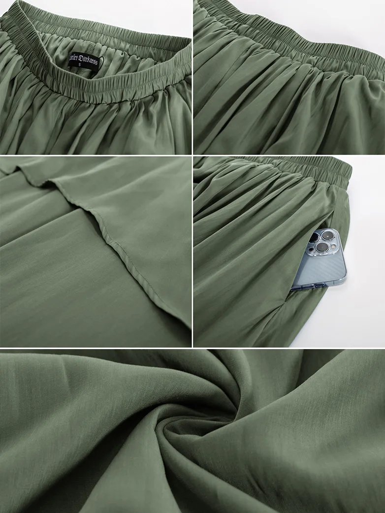Dual-Layer Renaissance Pocket Swing Maxi Skirt - Image 21