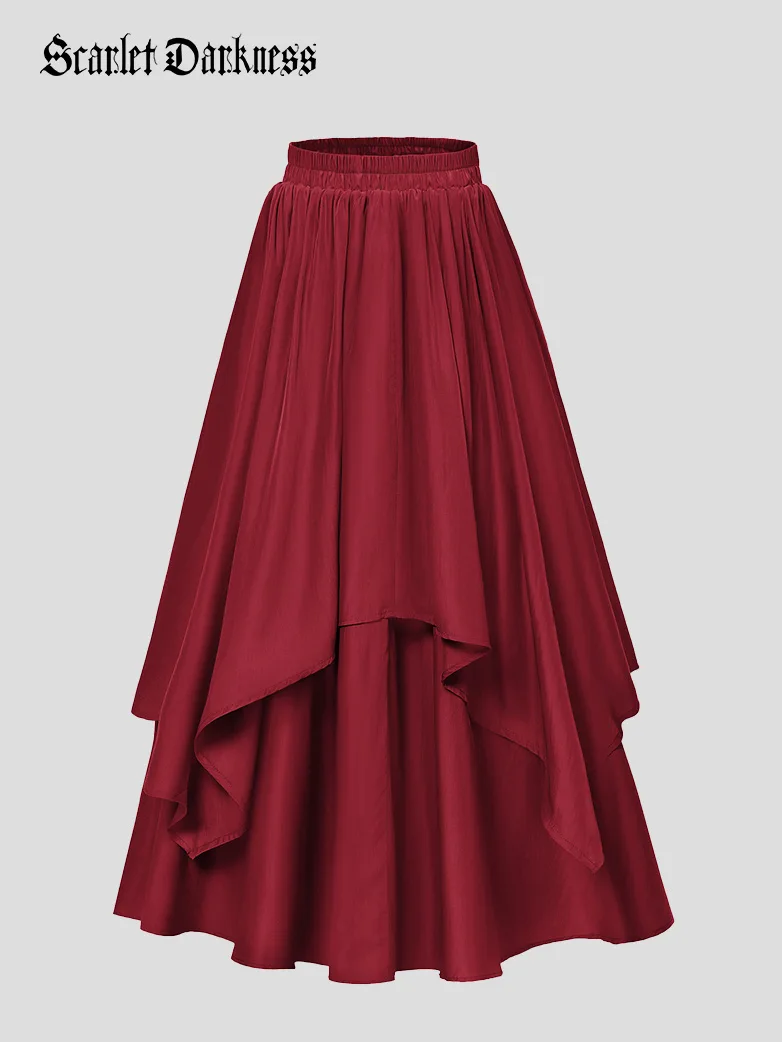 Dual-Layer Renaissance Pocket Swing Maxi Skirt - Image 22