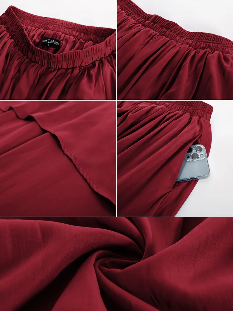 Dual-Layer Renaissance Pocket Swing Maxi Skirt - Image 26