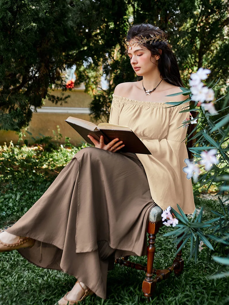 Dual-Layer Renaissance Pocket Swing Maxi Skirt - Image 3