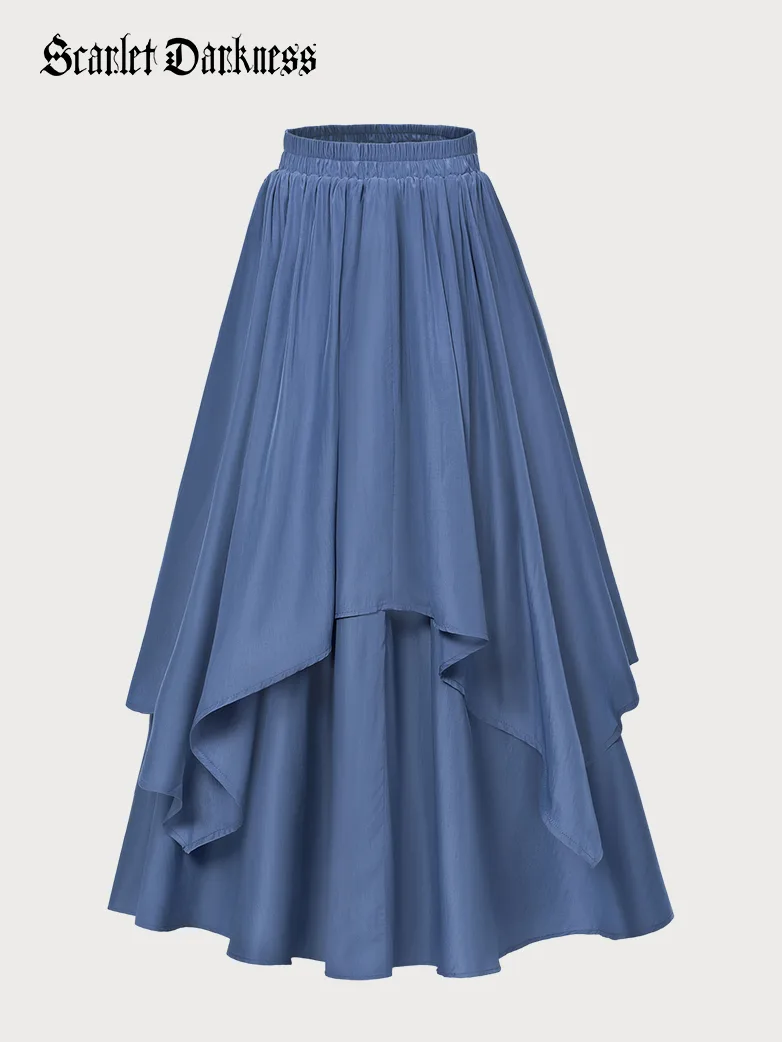 Dual-Layer Renaissance Pocket Swing Maxi Skirt - Image 8