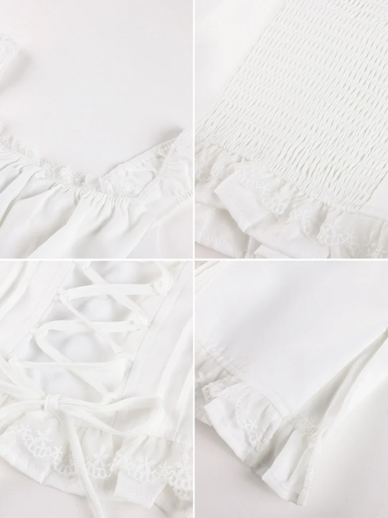 Renaissance Cottagecore Farm Girl Milkmaid Tops - Image 10