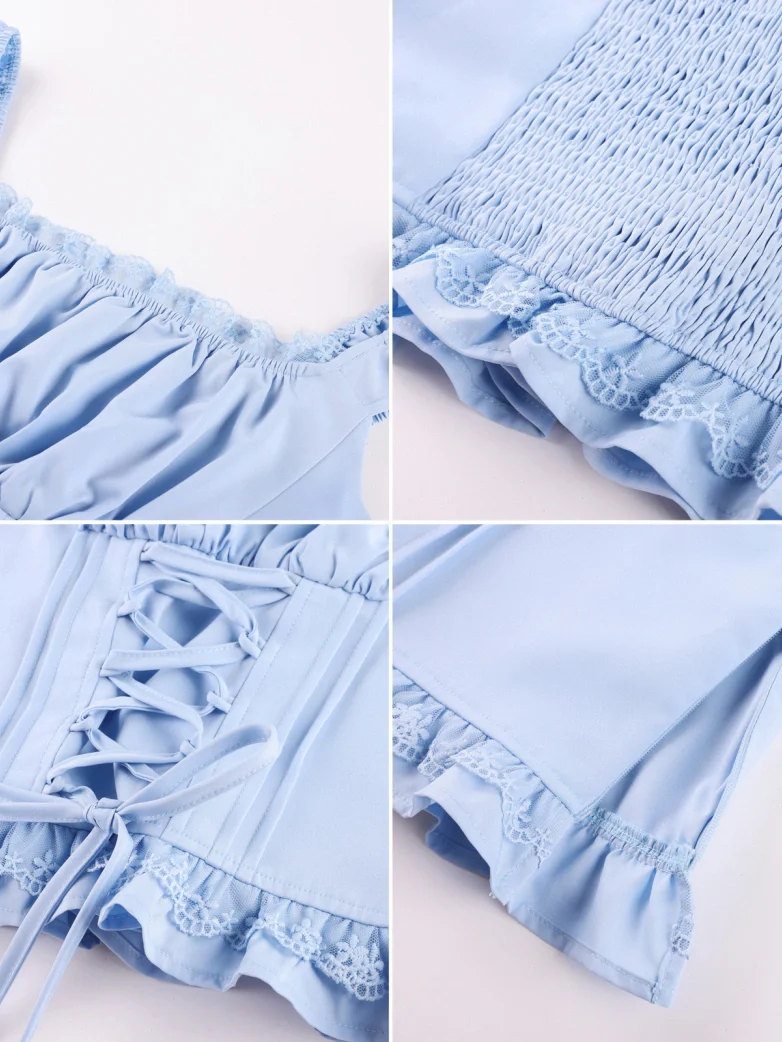 Renaissance Cottagecore Farm Girl Milkmaid Tops - Image 22
