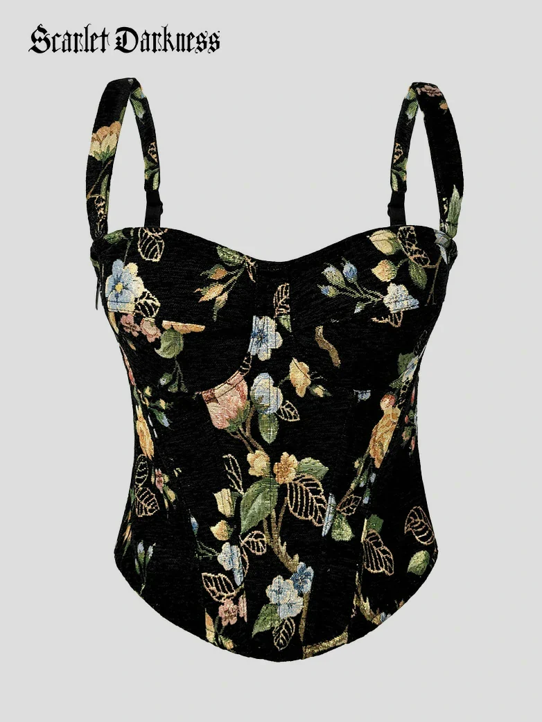 Women Renaissance Fishbone Corset Top with Pads