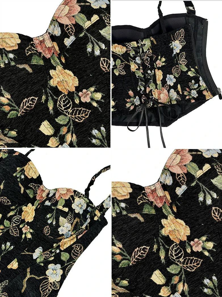 Women Renaissance Fishbone Corset Top with Pads - Image 4