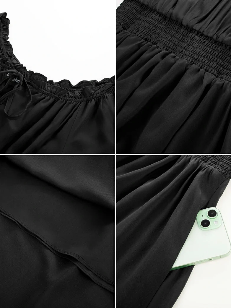 Renaissance Fairy Outfit Elastic Waist High-Lo Dress - Image 15
