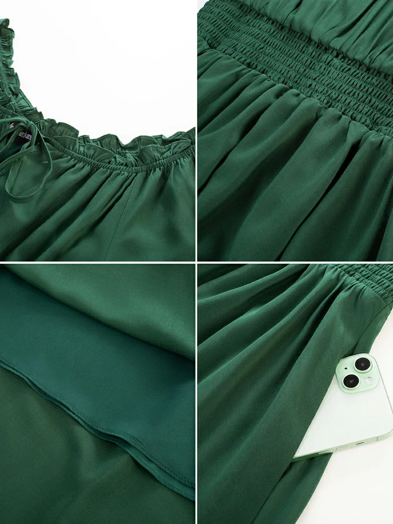 Renaissance Fairy Outfit Elastic Waist High-Lo Dress - Image 6