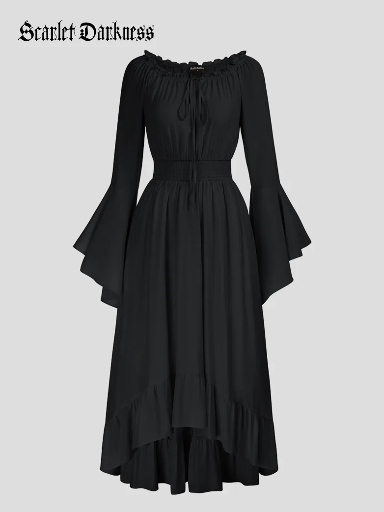 Women Off the Shoulder Renaissance Dress with Pockets