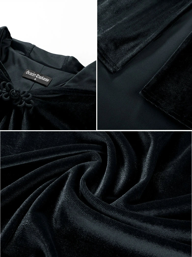 Renaissance Festival Warrior Velvet Hooded Coat - Image 8