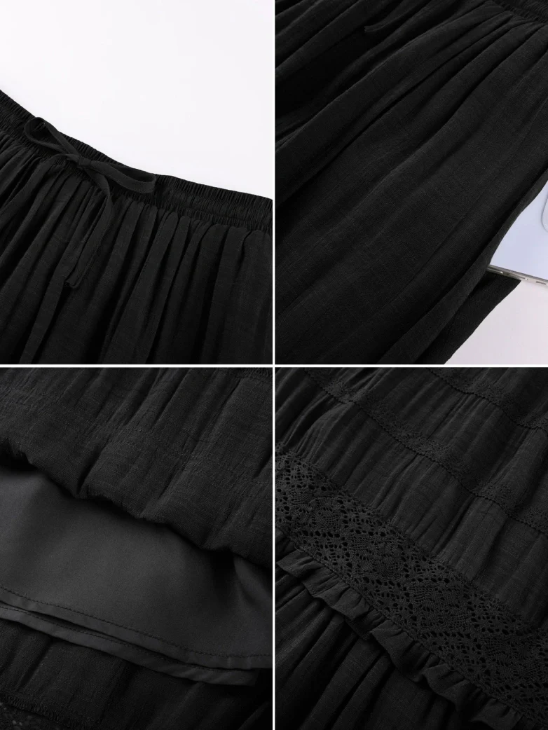 Renaissance Bohemian Vacation Maxi Skirt with Pockets - Image 11