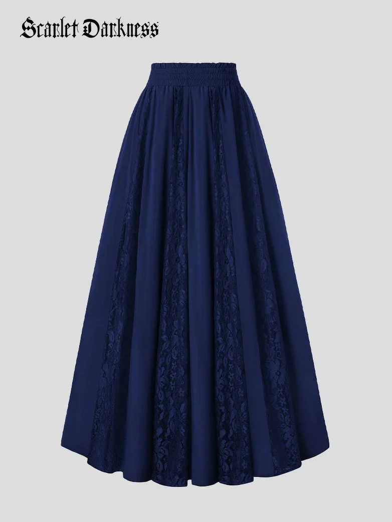 Renaissance Lace Swing Maxi Skirt with Pockets - Image 12