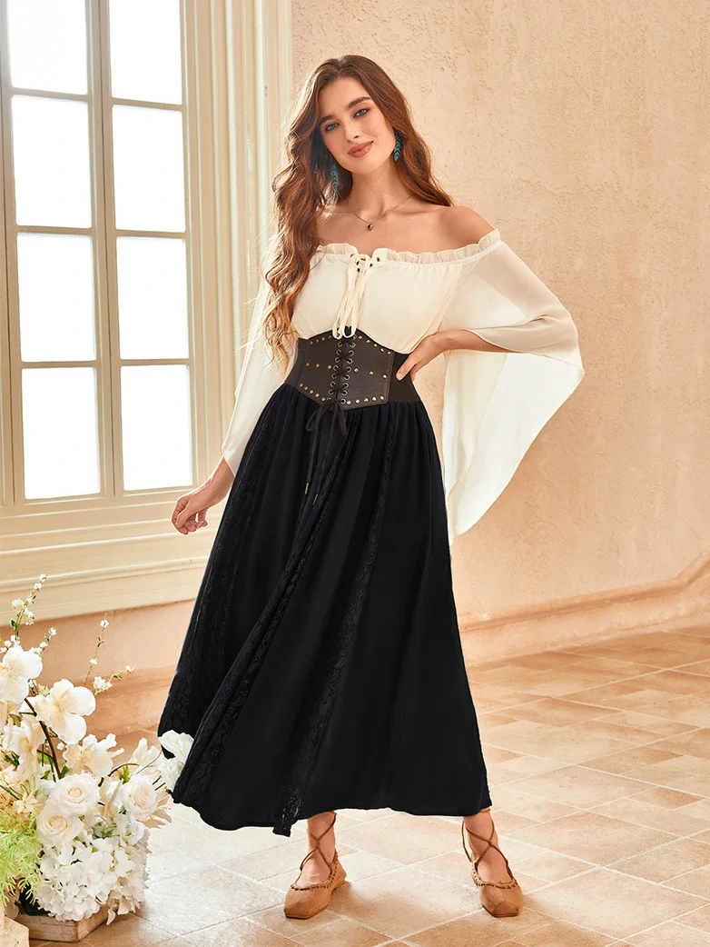 Renaissance Lace Swing Maxi Skirt with Pockets - Image 18