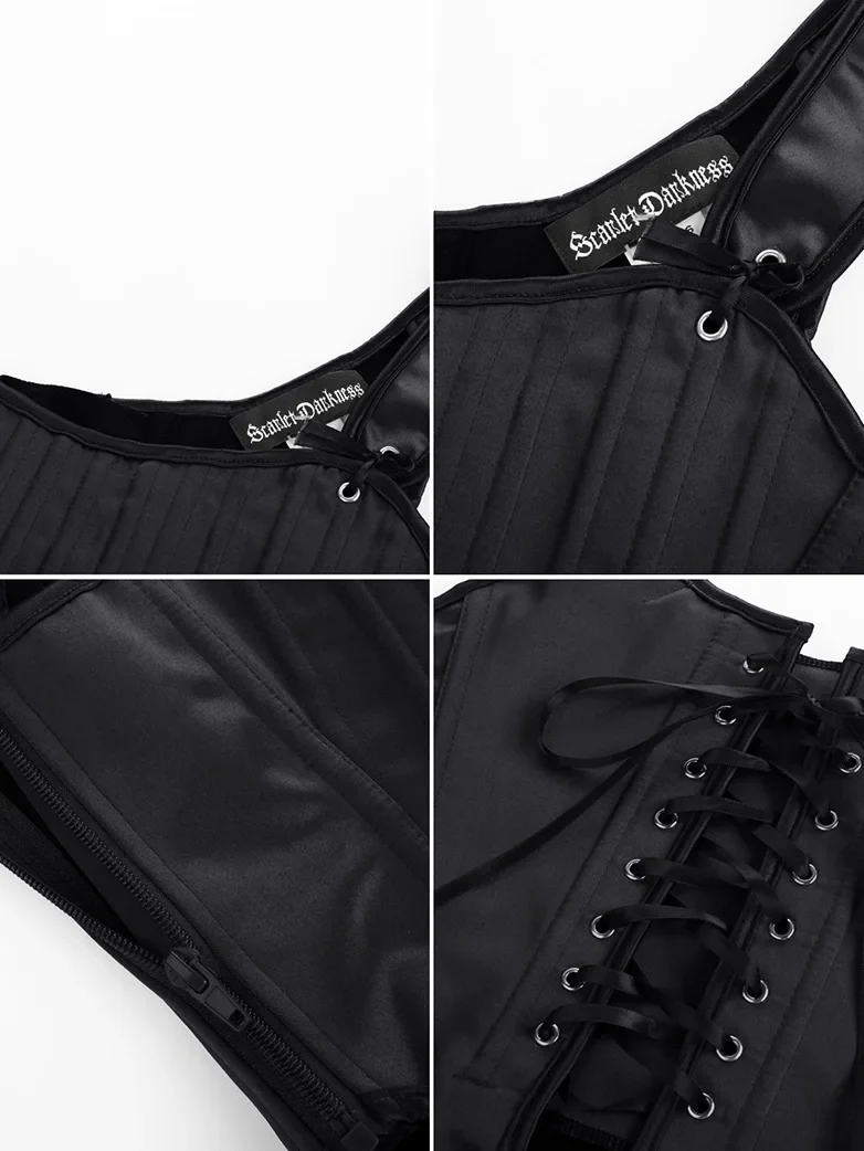 Victorian Body Shape Corset Top with Zip Adjustable - Image 15