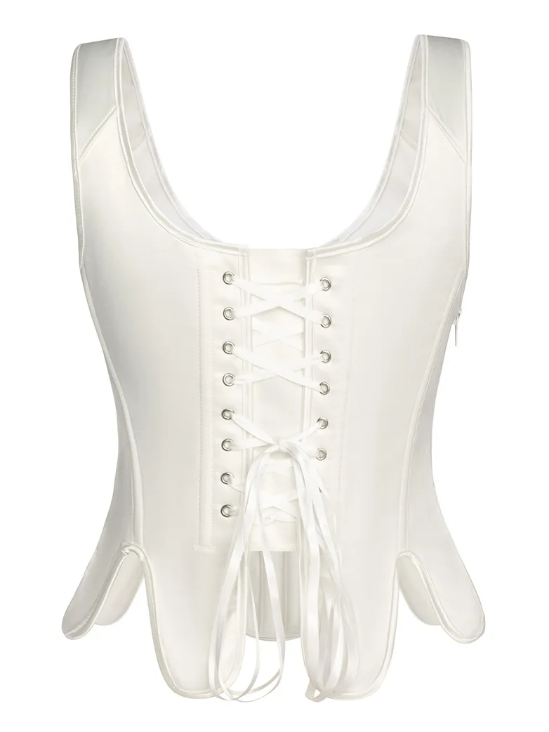 Victorian Body Shape Corset Top with Zip Adjustable - Image 17