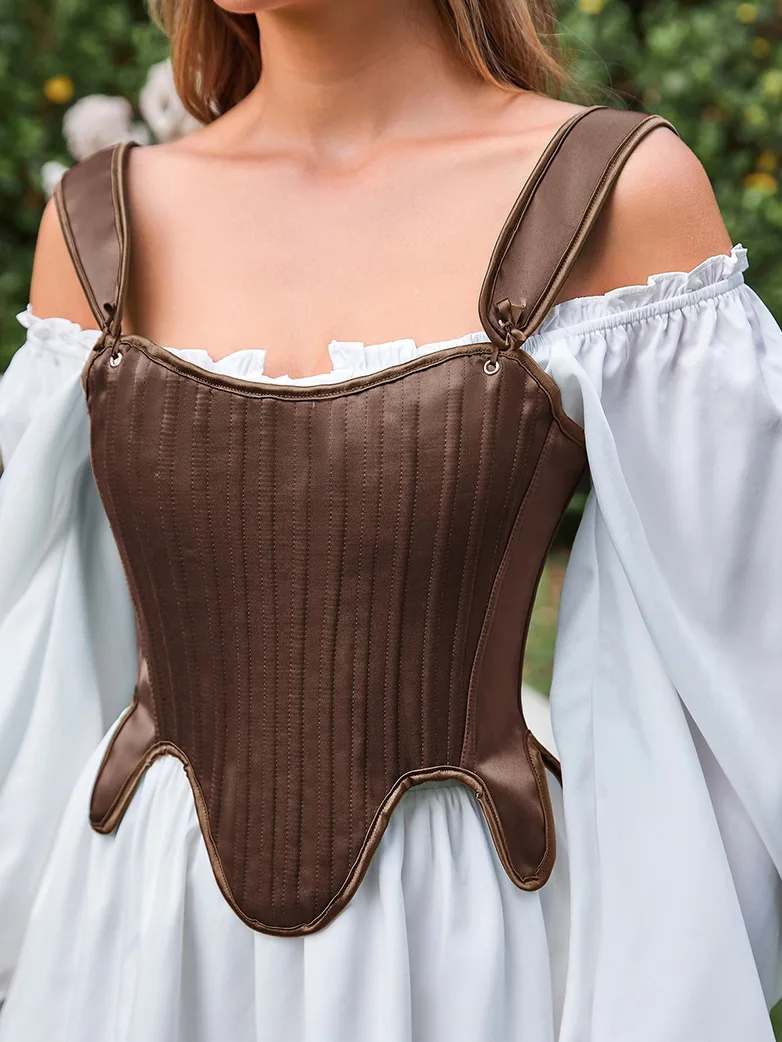 Victorian Body Shape Corset Top with Zip Adjustable - Image 2